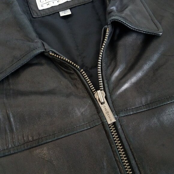 Chereskin Exterior Soft Leather Jacket LARGE Mens FLAWS Quilted Lining 48" Chest - Picture 7 of 16